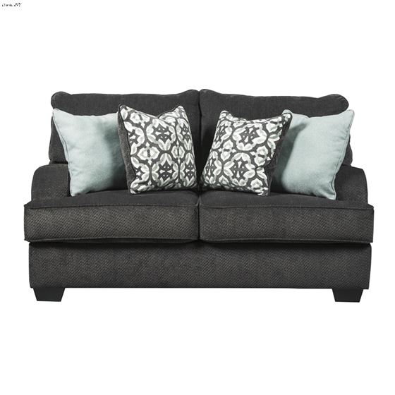 Charenton Charcoal Fabric Loveseat 14101 By BenchCraft