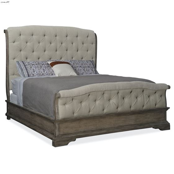 Woodlands Queen Upholstered Sleigh Bed By Hooker Furniture