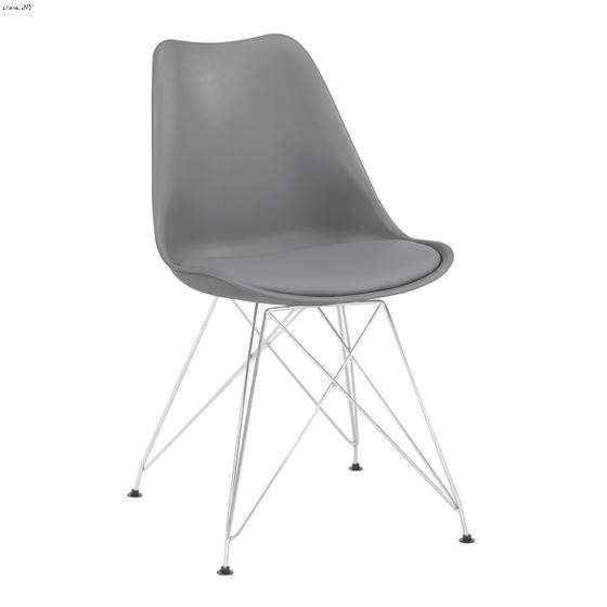 Athena Modern Retro Grey Side Chair 110262 - Set of 2 By Coaster
