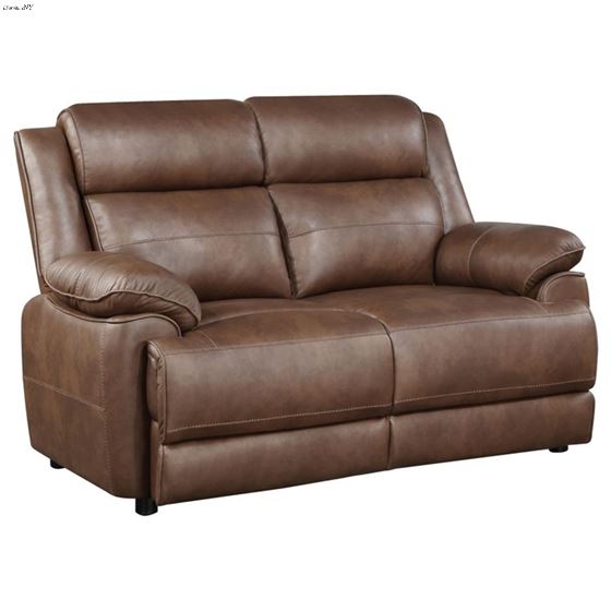 Ellington Dark Brown Padded Arm Loveseat 508282 By Coaster