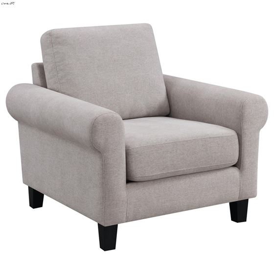 Nadine Oatmeal Fabric Arm Chair 509783 By Coaster