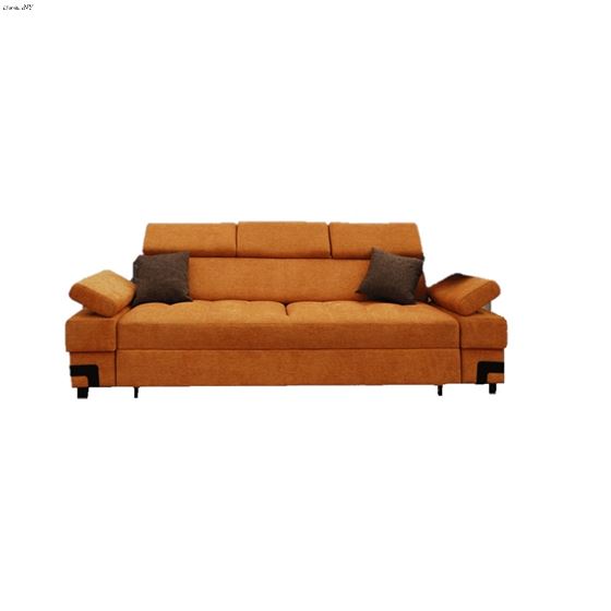Garda Orange Full Size Pop Up Sofa Bed by ESF