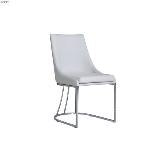 Creek White Eco Leather Dining Chair by Casabianca