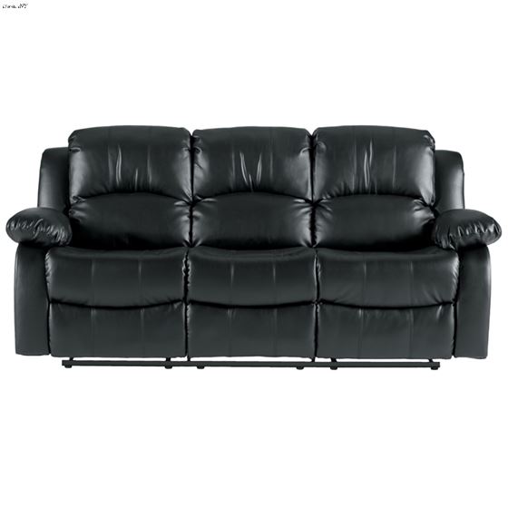 Granley Black Reclining Sofa 9700BLK-3 by Homelegance