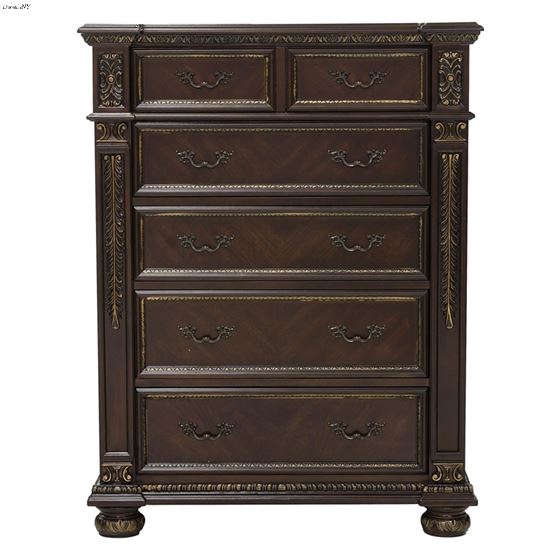 Catalonia Traditional Cherry 5 Drawer Chest 1824-9 By Homelegance