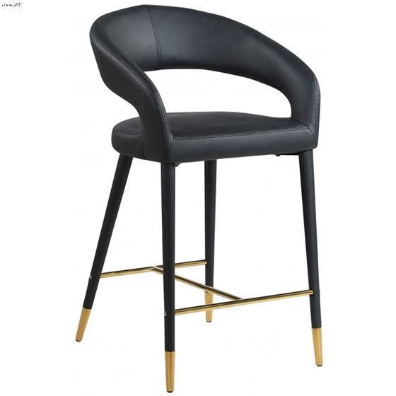 Destiny Black Leatherette Counter Stool By Meridian Furniture