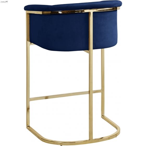 Donatella Navy Velvet Counter Stool-3