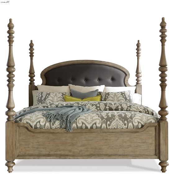 The Corinne 4pc King Poster Bedrooom Set Bed