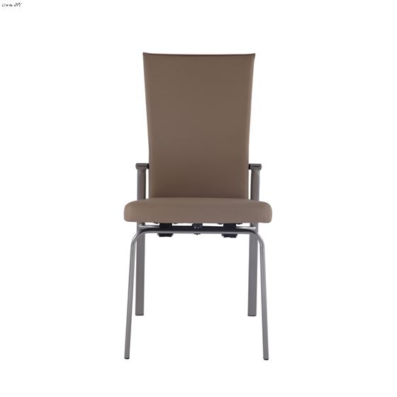 Molly Beige and Brushed Dining Side Chair Front