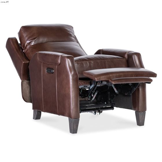 Nelson Dark Roast Leather Power Recliner with P-3