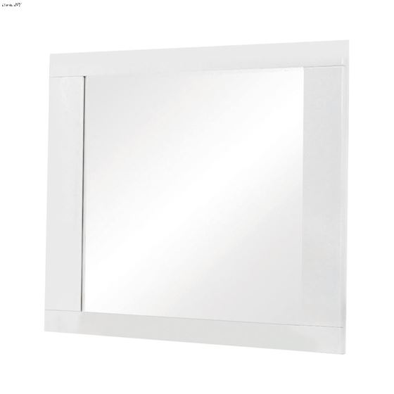 Felicity Glossy White Rectangular Mirror 203504 By Coaster