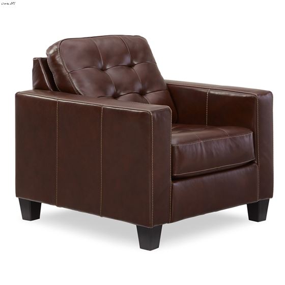 Altonbury Tufted Walnut Leather Chair 87504 By Ashley Signature Design