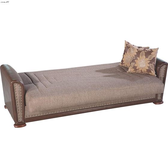 Alfa Sofa Bed in Redeyef Brown by Istikbal NB Open