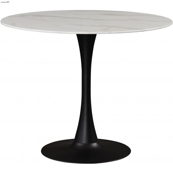 Tulip 36 Inch Round Faux Marble Dining, Round Pedestal Tables 36 Inches