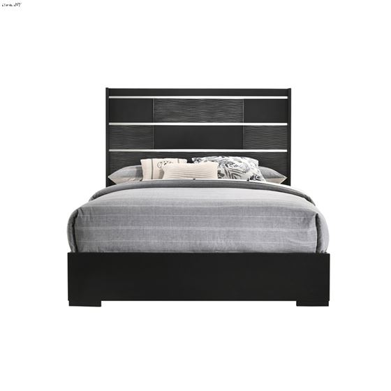 Blacktoft Black Queen Panel Bed 207101Q-3