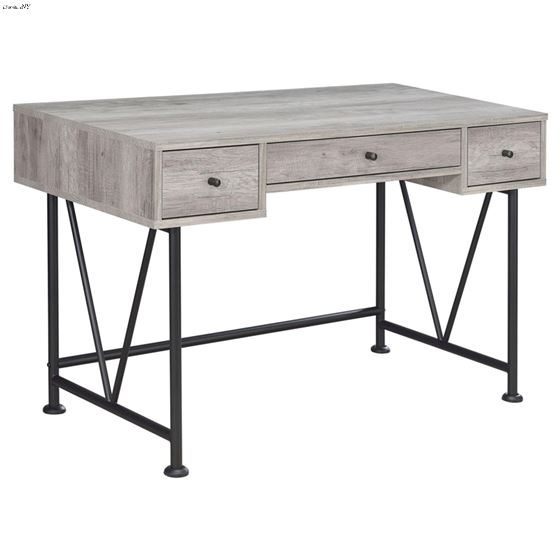 Analiese 47 inch Grey Driftwood 3-Drawer Writing Desk 801549 By Coaster