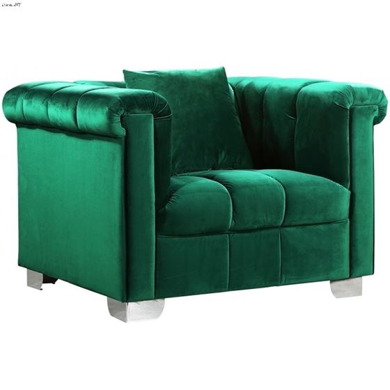 Kayla Green Velvet Tufted Chair Kayla_Chair_Green by Meridian Furniture