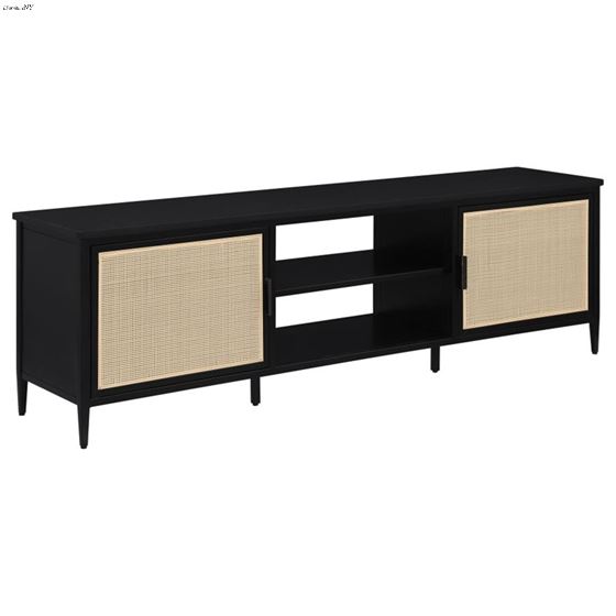 Amherst Black 70 inch Metal TV Stand Media Console 710034 By Coaster