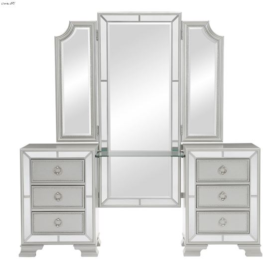 The Avondale Collection Silver Vanity Dresser Fron