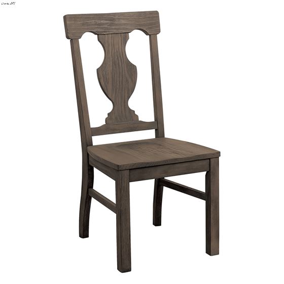Toulon Dark Oak Distressed Dining Side Chair 5438S