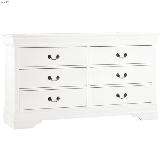 Mayville White 6 Drawer Dresser 2147W-5 by Homelegance