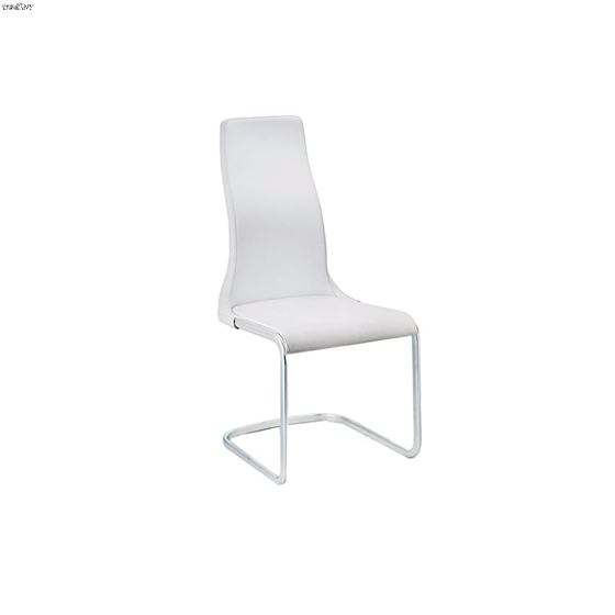 Vero White Leather Dining Chair by Casabianca Home
