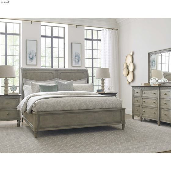 The Savona Collection 5pc Anna Sleigh Queen Bedroom by American Drew