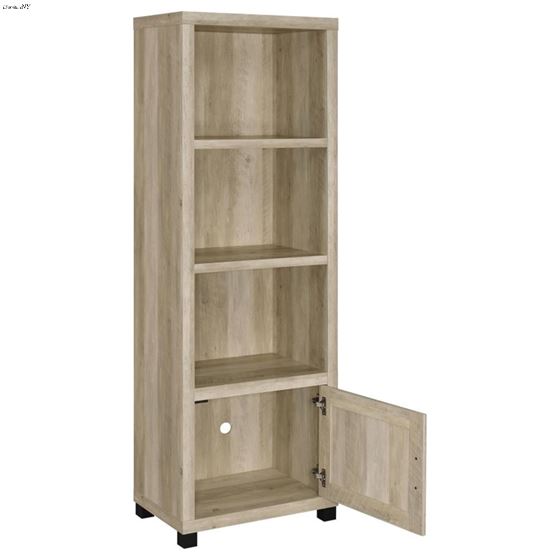 Sachin Distressed Pine 3 Shelf Media Tower 7077-3