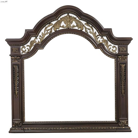 Catalonia Traditional Cherry Arched Mirror 1824-6 By Homelegance
