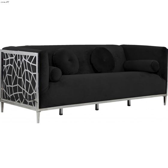 Opal Black Velvet Sofa Opal_Sofa_Black by Meridian Furniture
