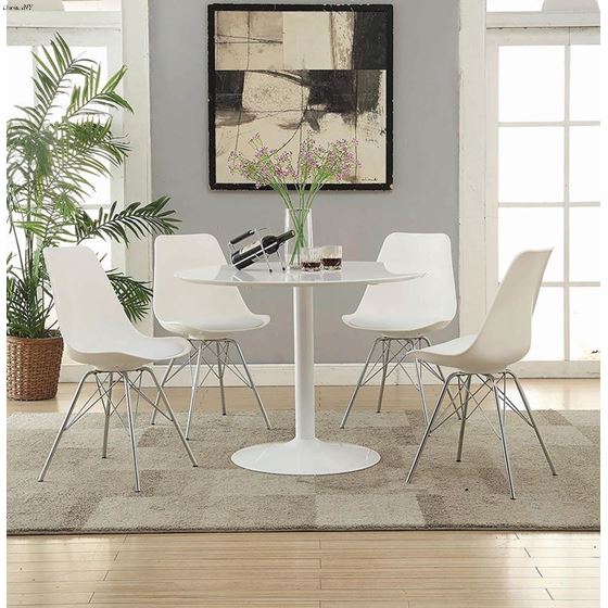 Lowry White 40 inch Round Dining Table 105261-3