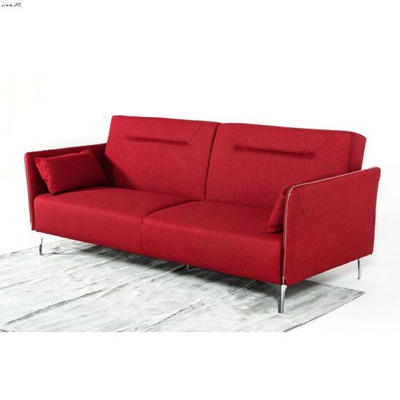 Davenport red Sofa Angeled