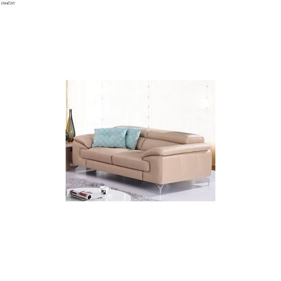 A973 Peanut Leather Loveseat by JM Furniture