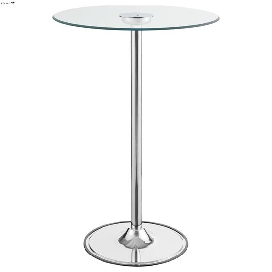 Thea Round 28 inch Glass Top LED Bistro Bar Table 122400