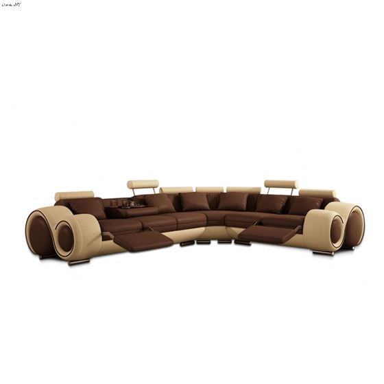 4087 Modern Leather Sectional