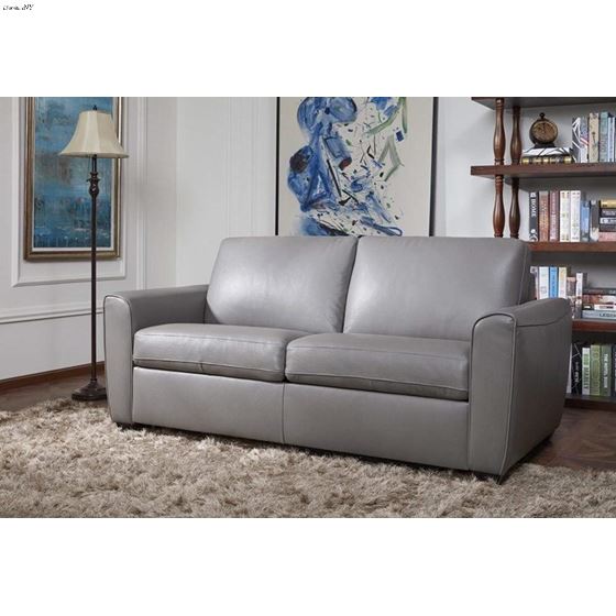 Jasper Grey Leather Sofa Bed-5