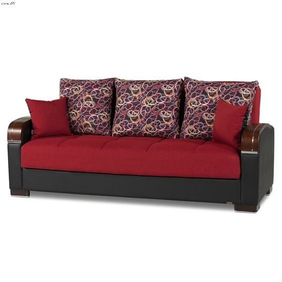 Mobimax Red Fabric Fabric Sofa Mobimax Sofa - Red by CasaMode