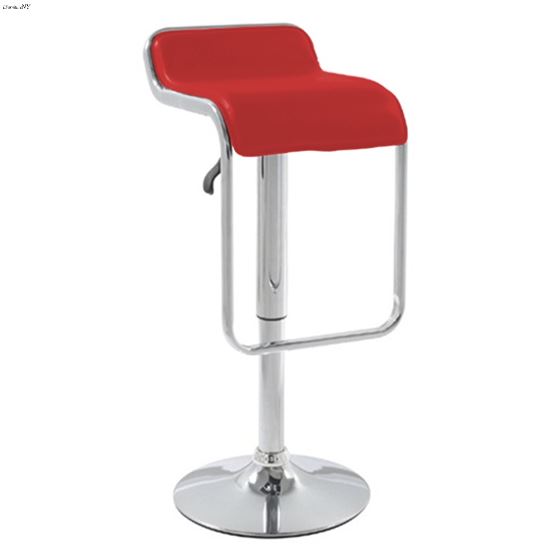 Flat Bar Stool Chair Red by Fine Mod Imports
