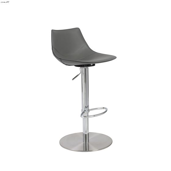 Rudy Grey Adjustable Bar Stool 05204GRY angle