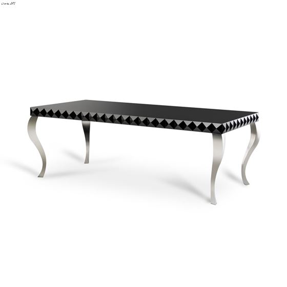 Mia Modern Black Lacquer Dining Table- 3