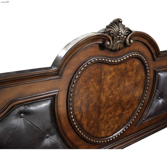 Antoinetta Queen Cherry Tufted Panel Bed 1919-1-3