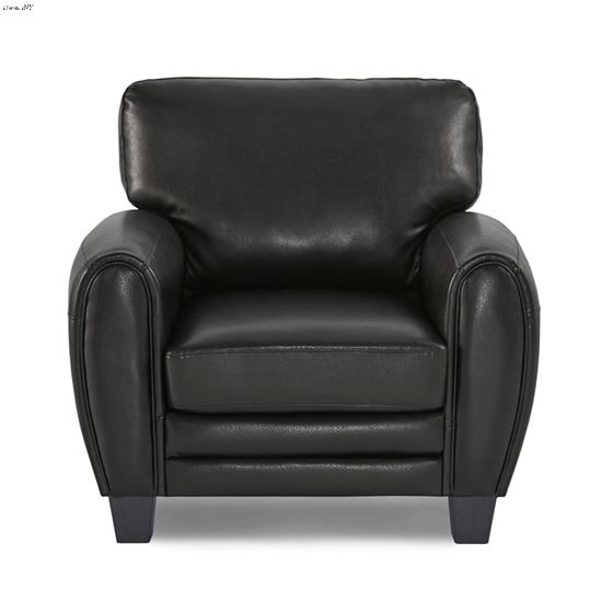 Rubin Black Bonded Leather Chair 9734BK-1 by Homelegance