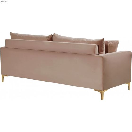 Naomi Pink Velvet Sofa Naomi_Sofa_Pink by Meridian Furniture 3