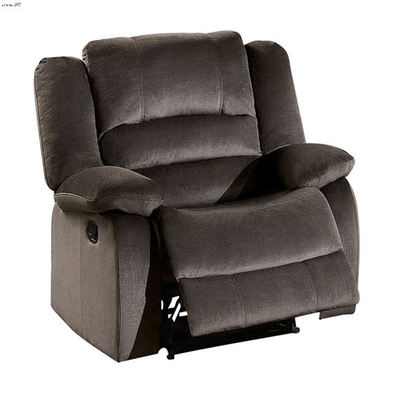 Jarita Chocolate Microfiber Reclining Chair 8329CH-1 By Homelegance