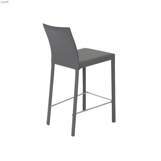Hasina Grey Counter Stool 38626GRY by Euro Style back
