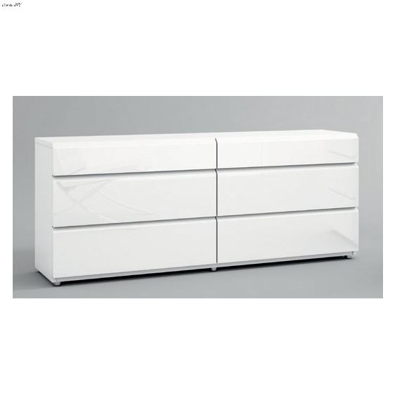 Sara Modern White 6 Drawer Double Dresser by Garcia Sabate