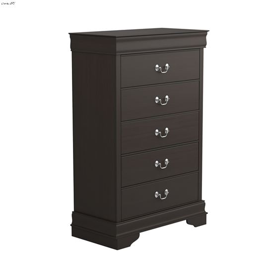 Louis Philippe Cappuccino 5 Drawer Chest 202415 by Coaster