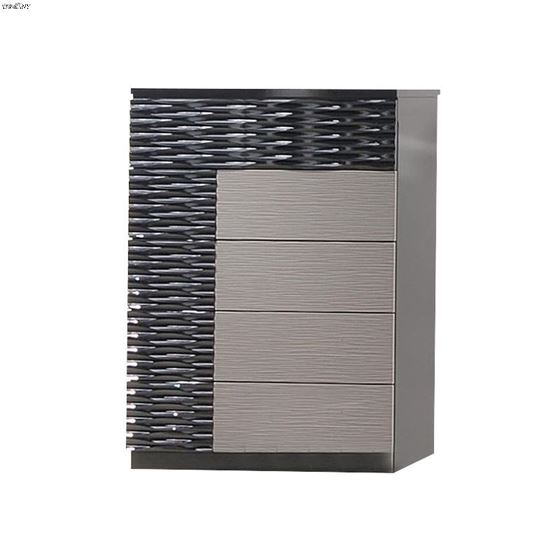 Roma Modern Black and Grey Chest By JM Furniture