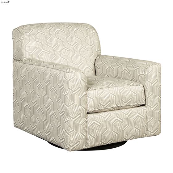Daylon Geometric Pattern Fabric Swivel Accent Chair 42304 By BenchCraft