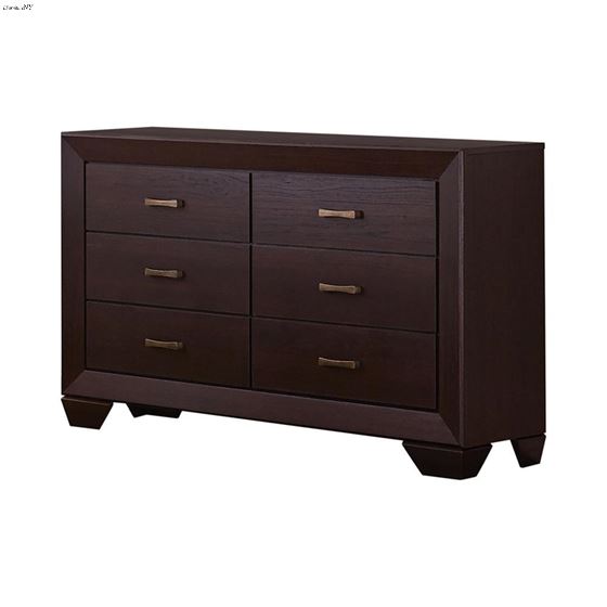 Kauffman Dark Cocoa 6 Drawer Dresser 204393 By Coaster